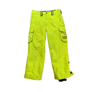 Bonfire Pants Youth Kids L Large Acid Lime Burly Snowboarding Snow Inner Lined